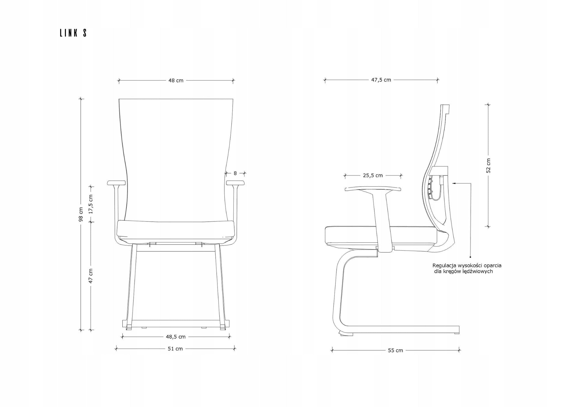 Stationary Chair Link S black Office Chair 130 kg EAN (GTIN) 5908242421889