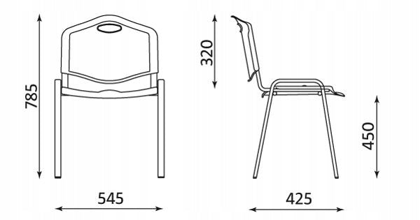 Stationary chair ISO Plastic black Washable plastic K32 GREY NOWY STYL Brand Nowy Styl