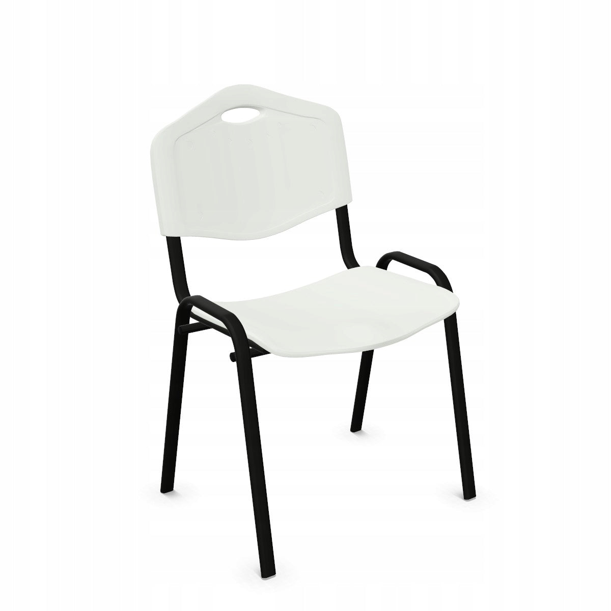 Stationary chair ISO Plastic black Washable plastic K32 GREY NOWY STYL