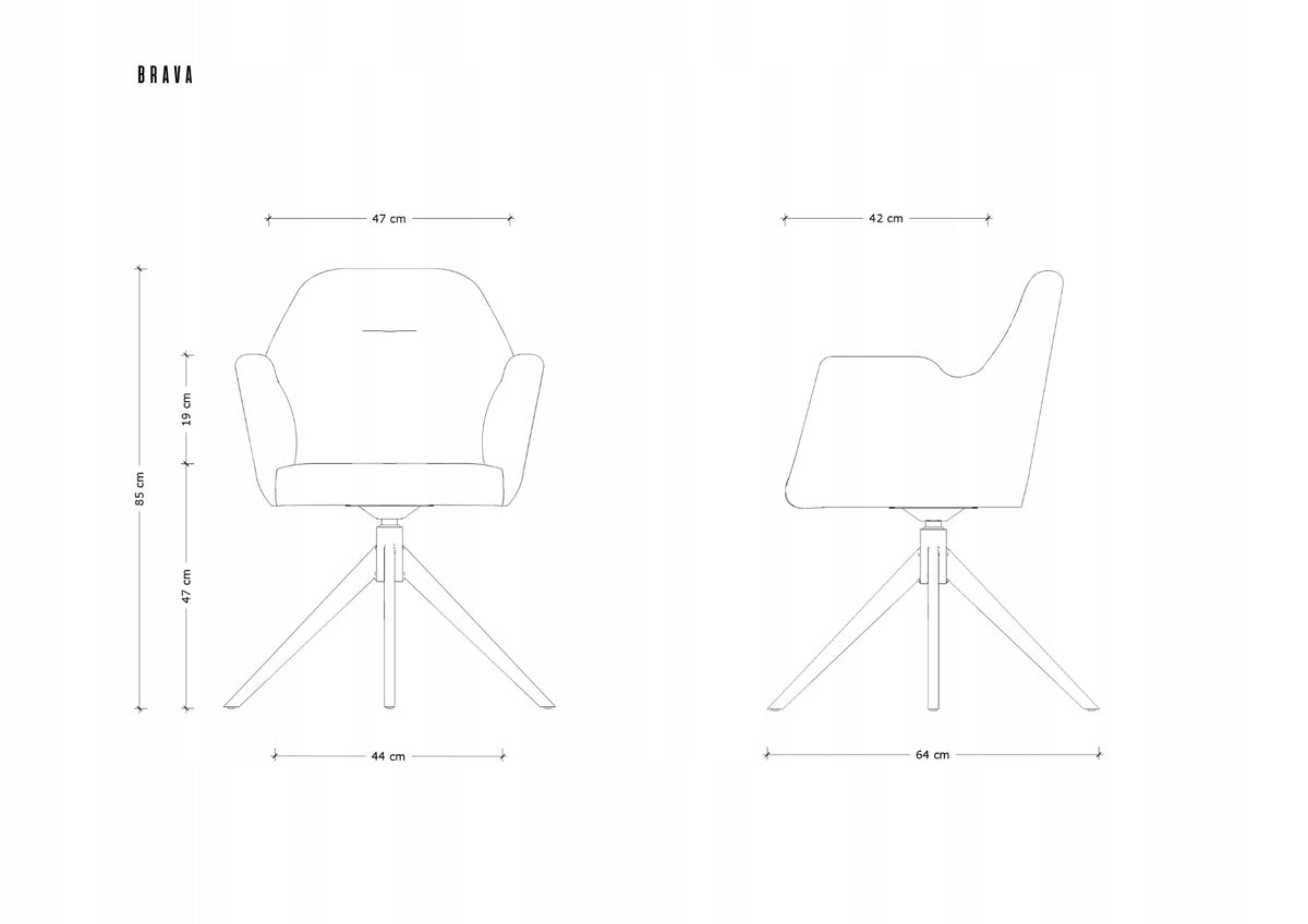 Stationary chair with swivel seat BRAVA LF11 J. GREY fabric EAN (GTIN) 5908242431048