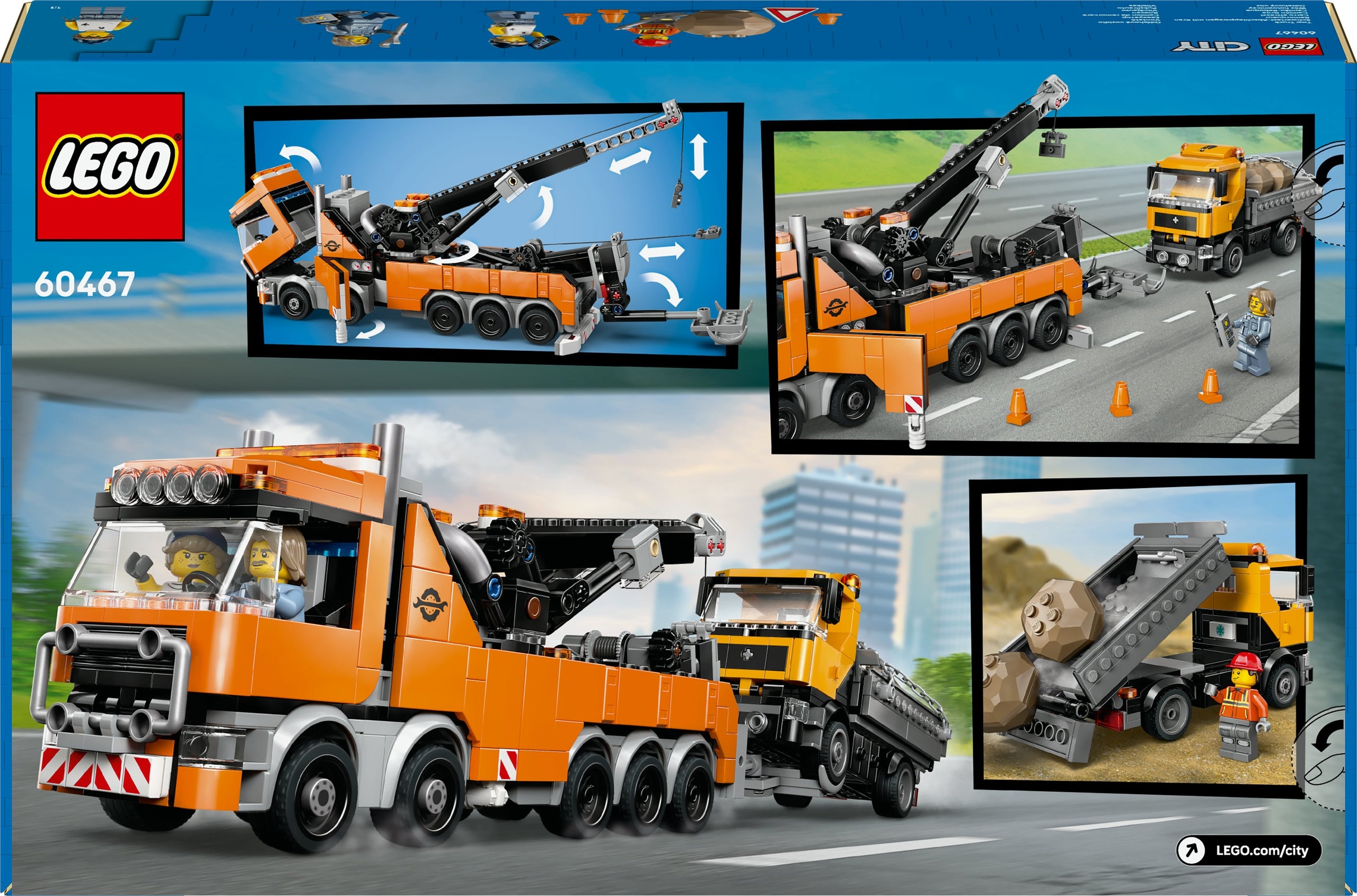 Stavebnice Lego 60467 City Odmítací vůz s jeřábem