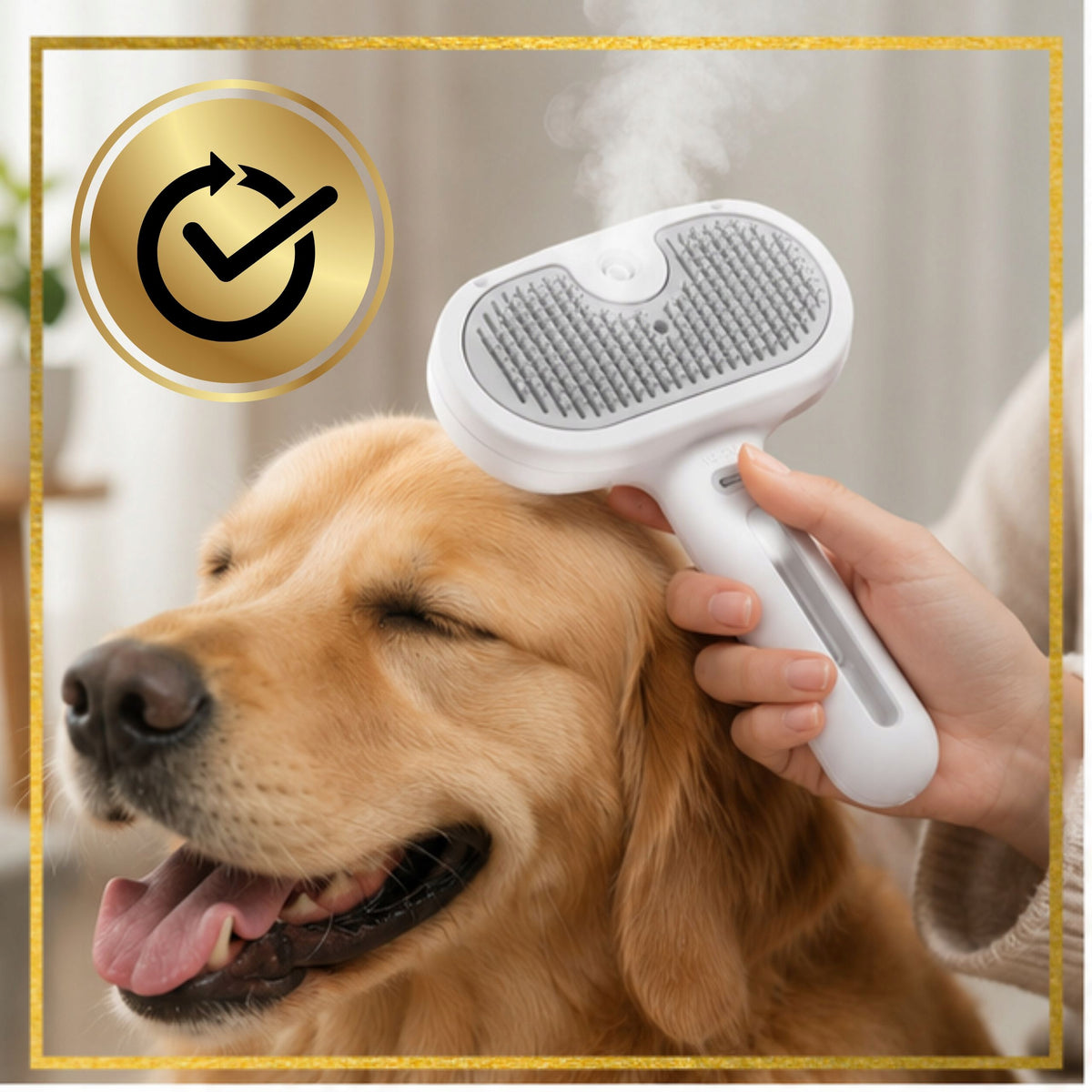 Steam Brush For Cat Dog Animal Hair Care USB + OIL Packaging status original