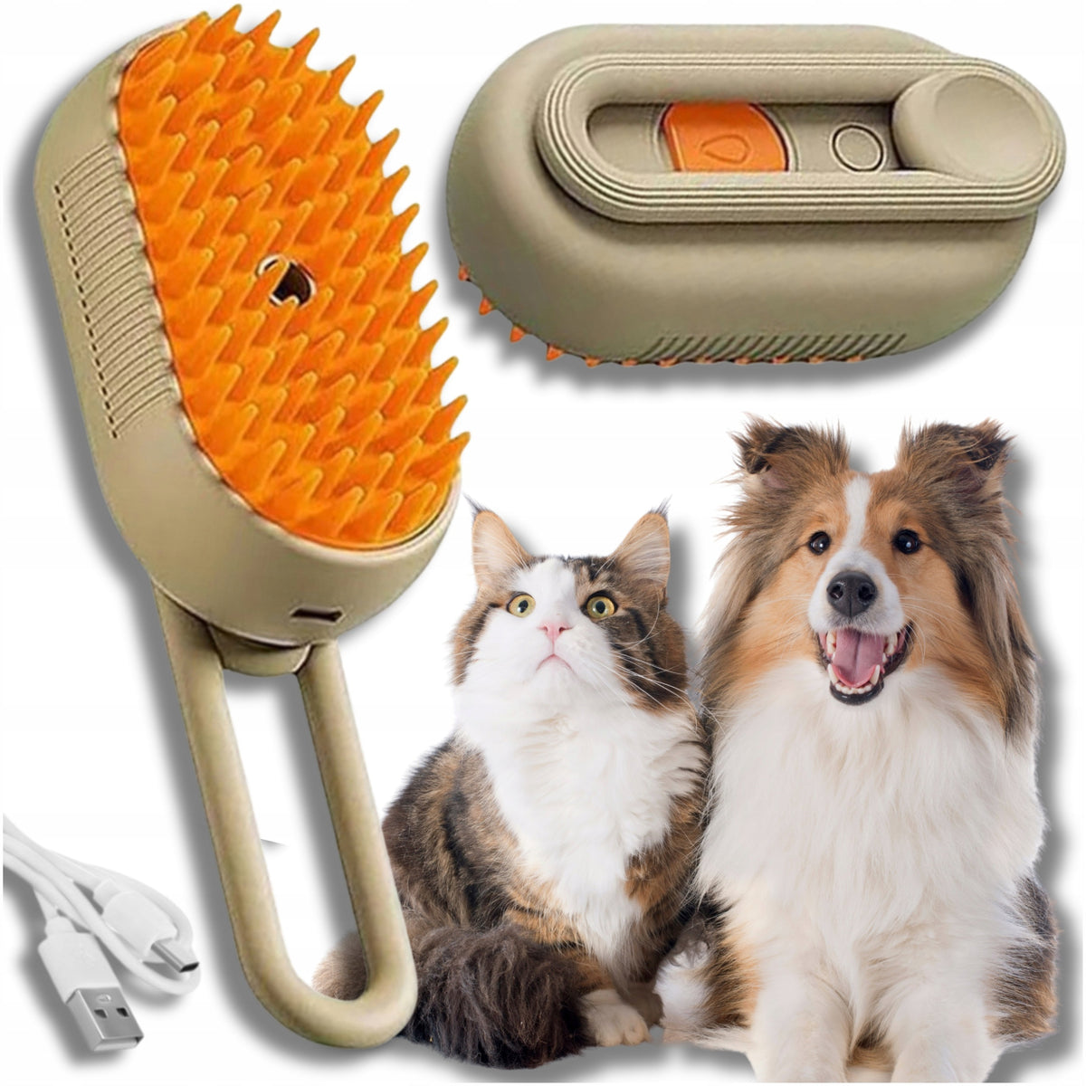 Steam Brush For Dog Cat Animal Electric For Hair Care