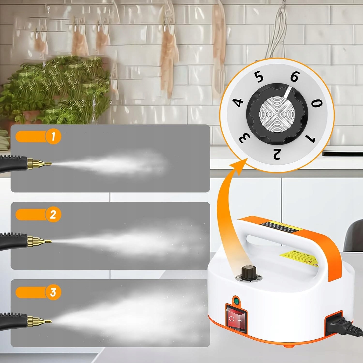 Steam Cleaner 2500w 4.5 Bar For Kitchen Bathroom Sofa Carpets 7 Accessories Model Bedee Parownica wysokociśnieniowa