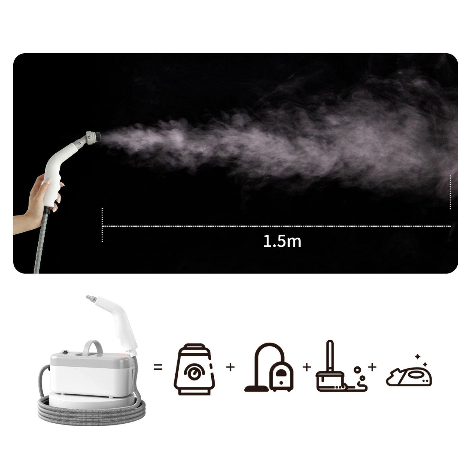 Steam Cleaner 850ml Water Tank Multipurpose Comfortable with Brush Heads Packaging status original
