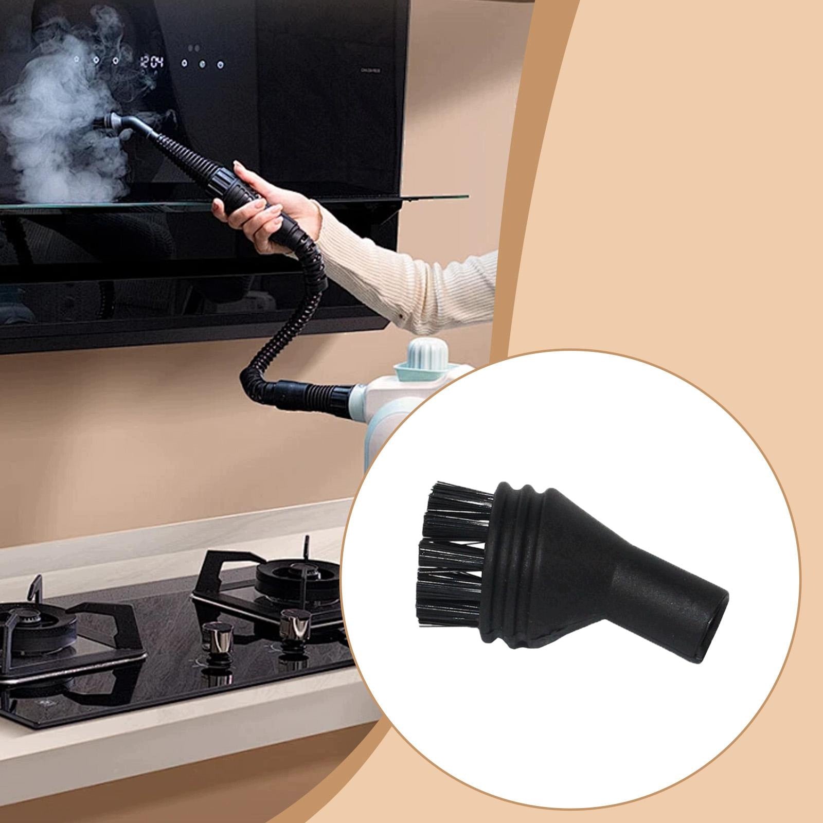 Steam Cleaner Brush, Accessory for Handheld Steam Cleaners, Flexible S