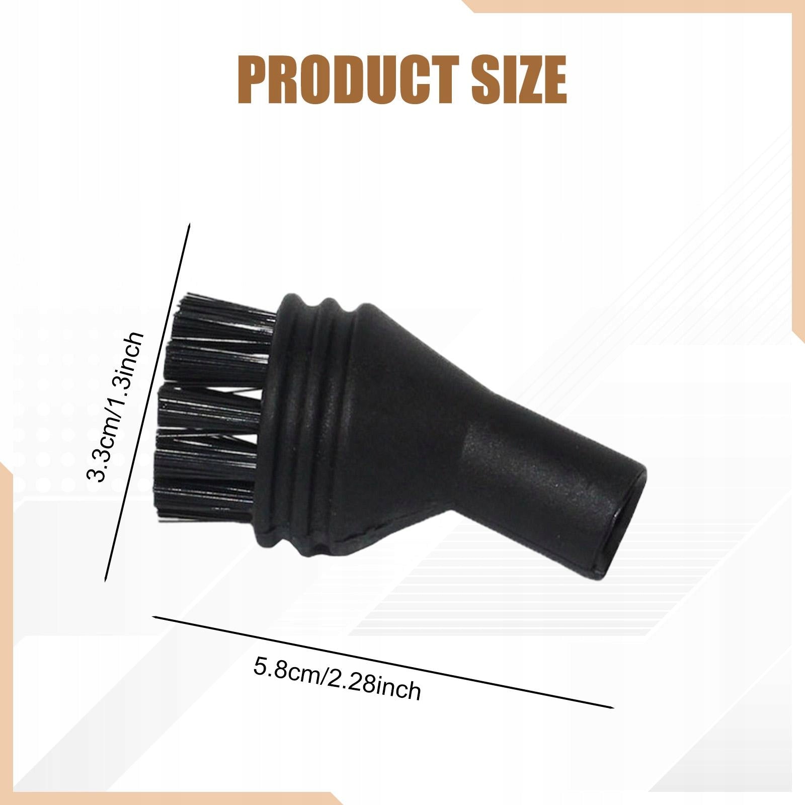 Steam Cleaner Brush Handheld Steamer Accessories, Multipurpose Round S Packaging status original