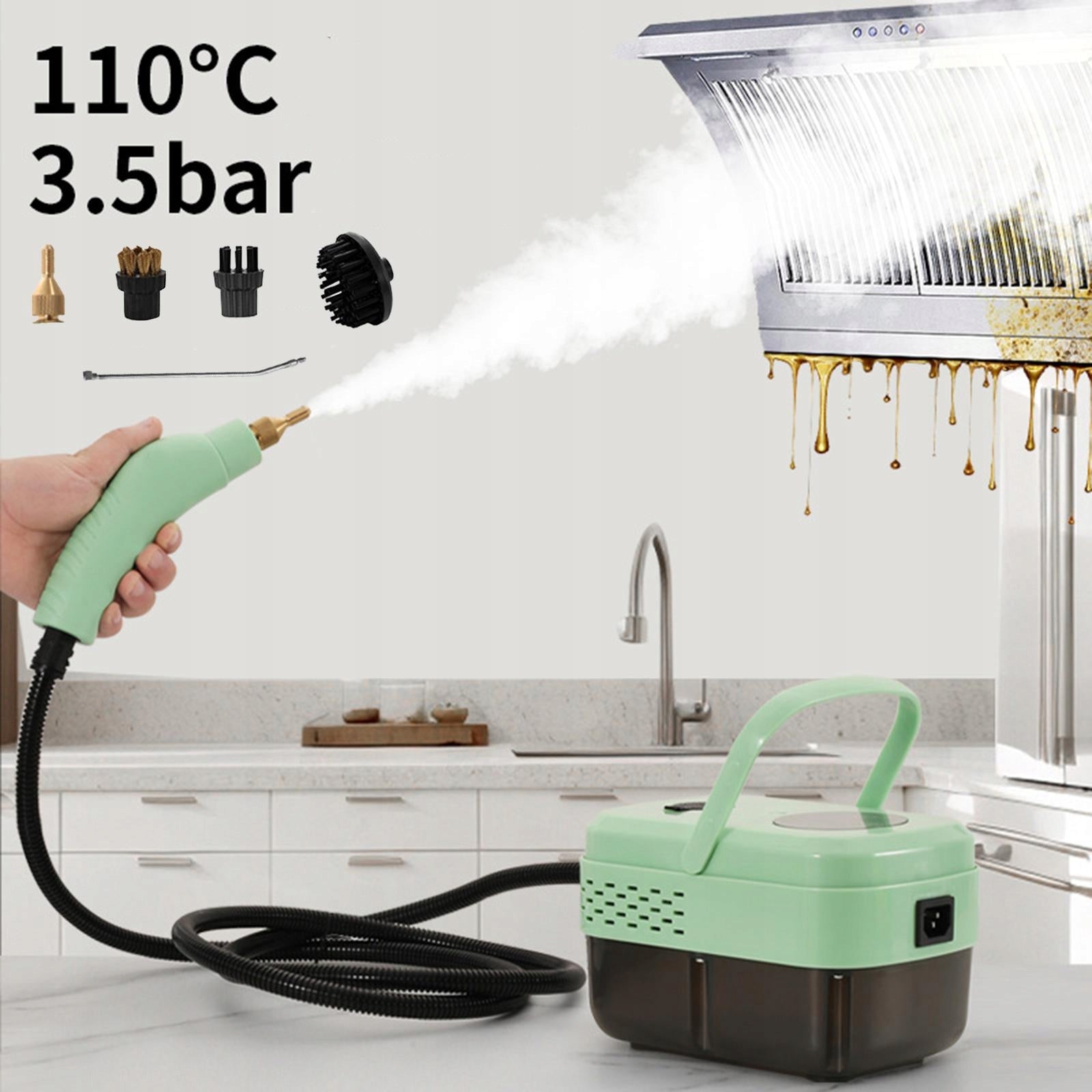 Steam Cleaner Steam Cleaning Machine Sturdy Portable Easy Use Green