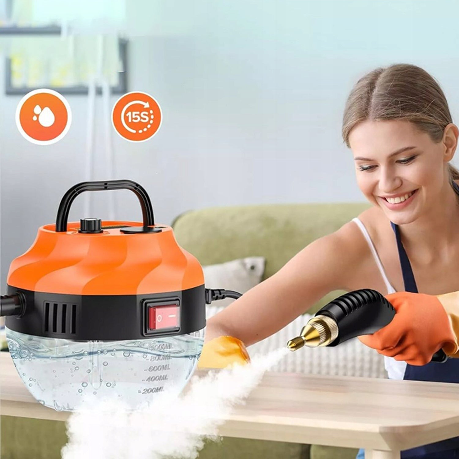 Steam Cleaner Window Cleaner Steamer 2500W 1000ml Model 6HG1664EUMD