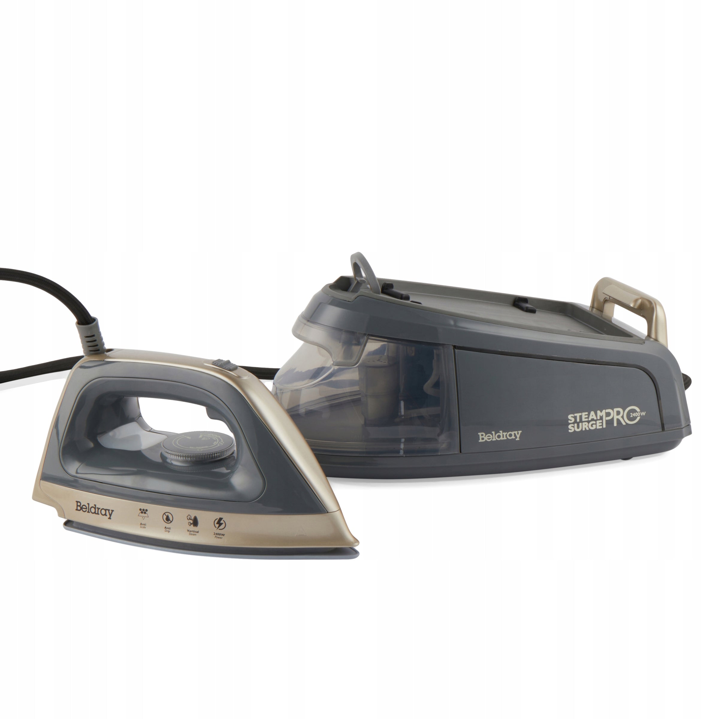 Steam Generator Iron Beldray Pro 2400W Titanium Station 1,2L Anti-Calc 2 m Packaging status original