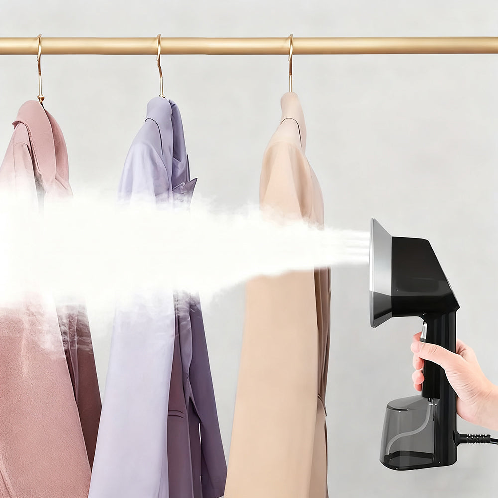 Steam Iron 2in1 for Clothes and Bedding with Large Tank 250ml Dominant color black