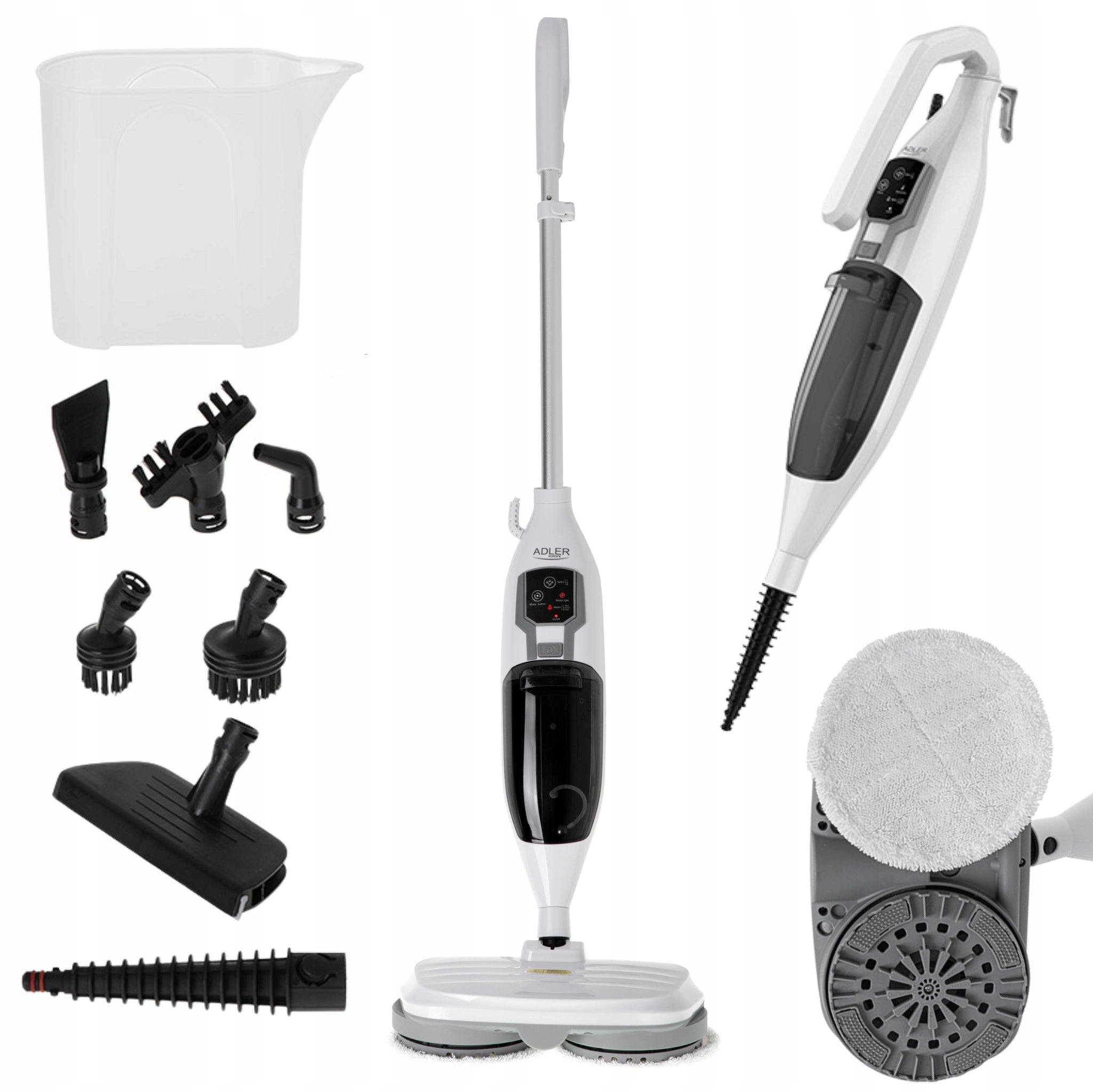 Steam Mop Rotary AD 7052 3 Power Steam 1300W Accessory Set