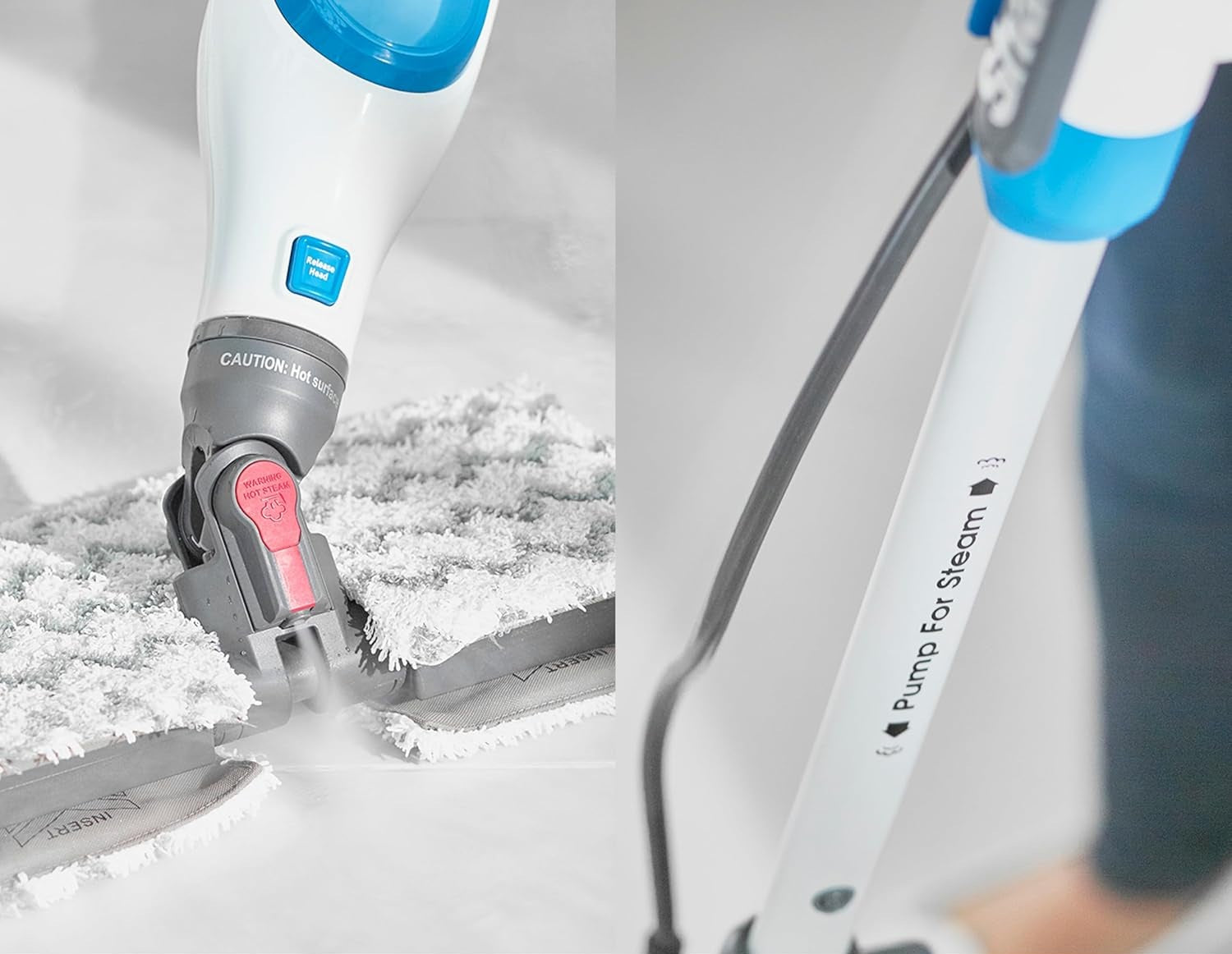 Steam Mop Shark Steam Mop 2in1 S6001EU Steam Mop Vertical Steam Cleaner Dominant color white