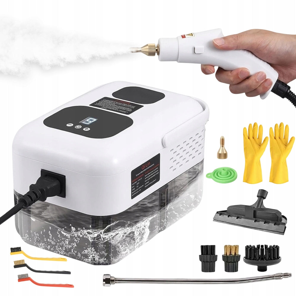 Steam Washer 2500W with Display 9 Levels Steam Set of 13 Accessories