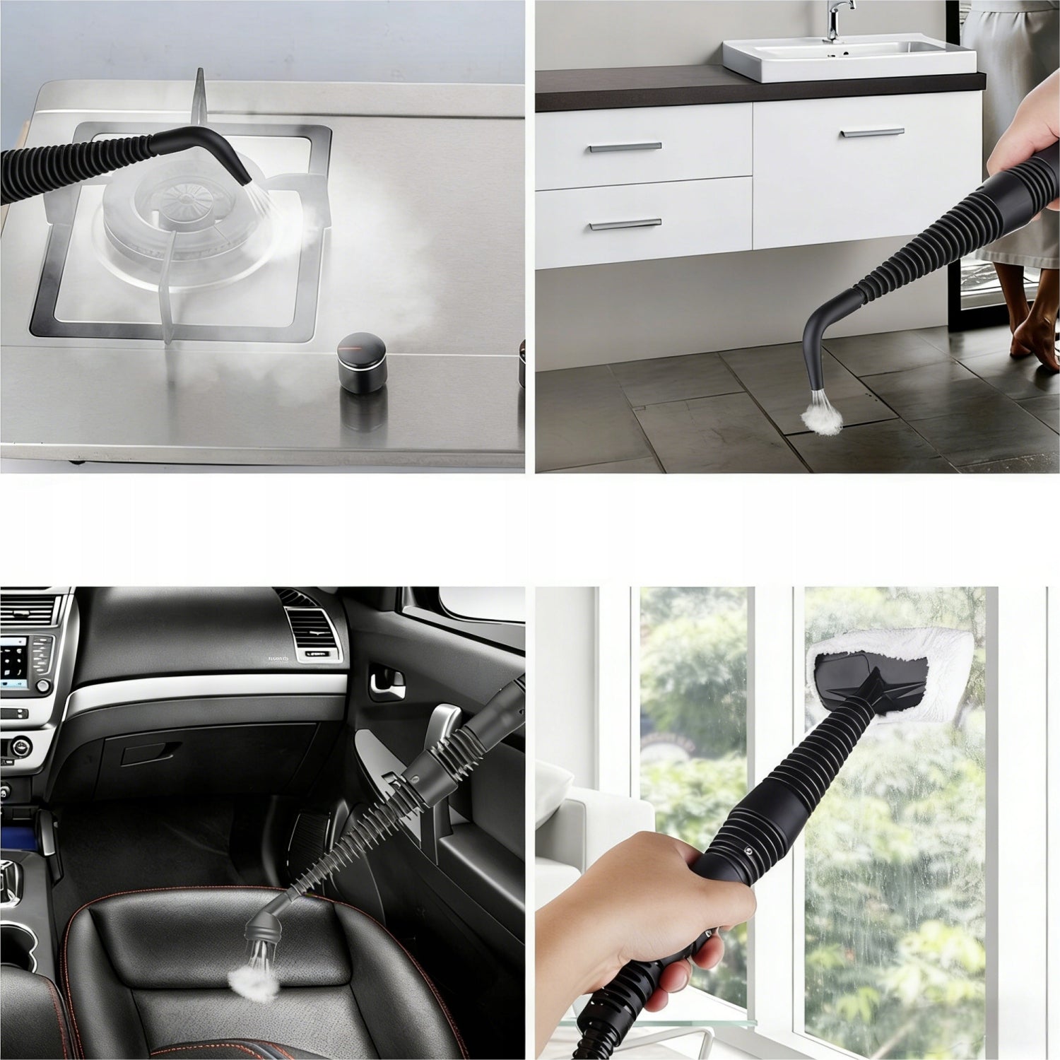 Steam Washer Handheld Steam Mop for Car Grout Window Cleaner for Home Power cable length 3 m