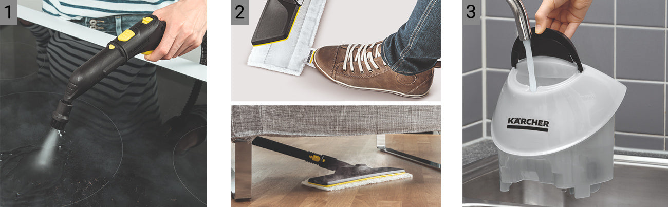 Steam cleaner Karcher SC 5 EasyFix Steamer set for clothes joints windows Maximum steam pressure 4.2 bar