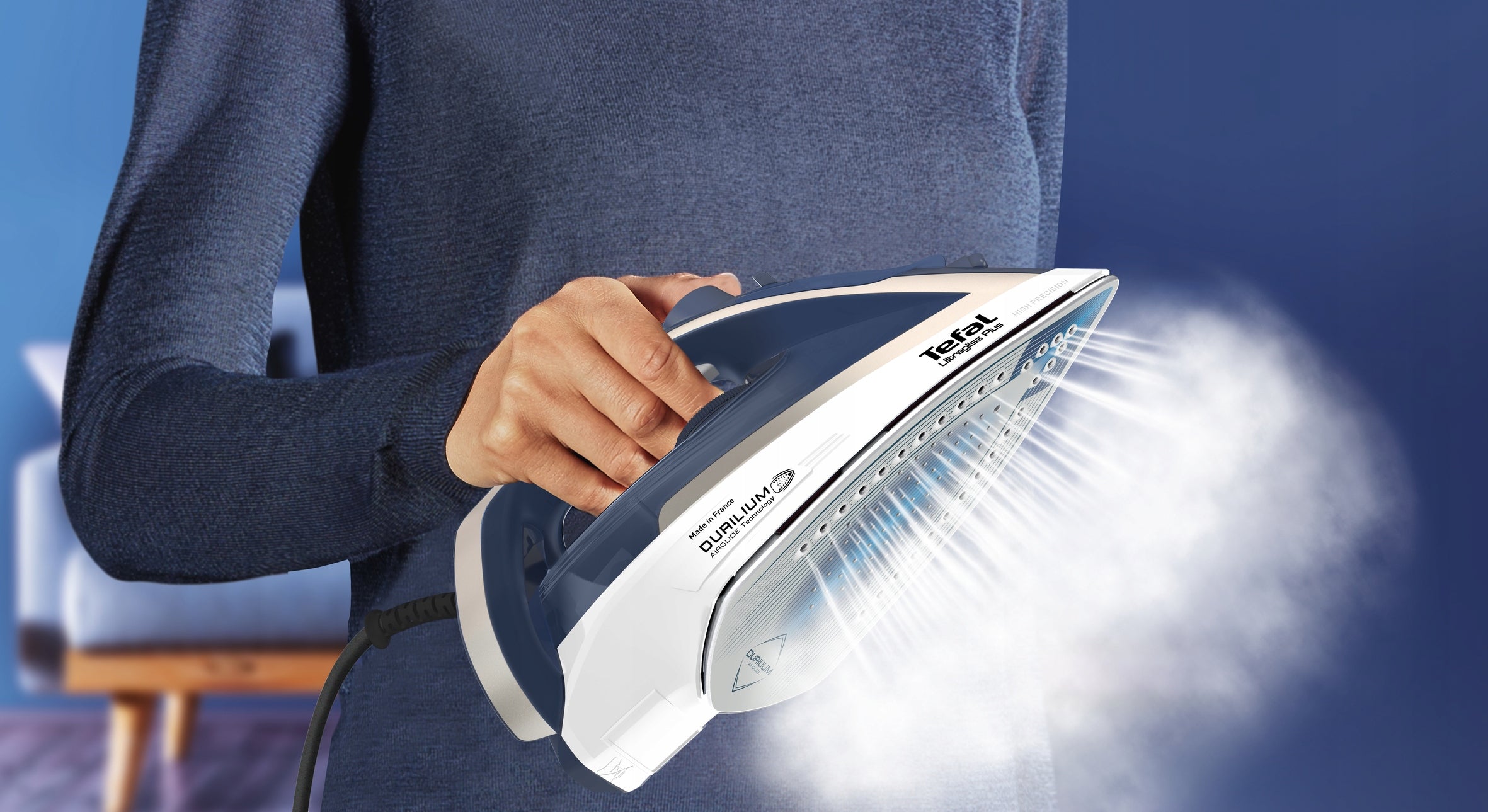 Steam iron Tefal Ultragliss Plus FV6812 2800W Durilium Anti-drip Foot type Other