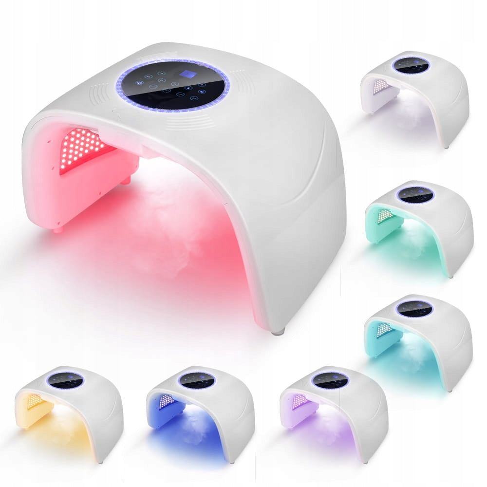 SteamGlow 2v1 Stojaca LED Lampa s Naparovačom 7 Farbami Svetla, Rast Vlasov