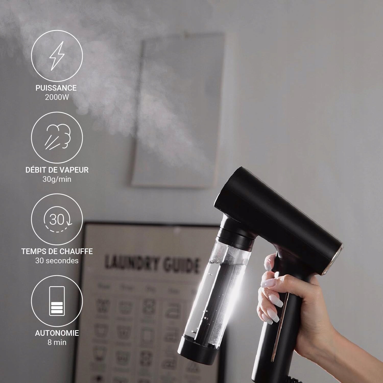 SteamOne NS150B Clothes Steamer Removes Wrinkles Sterilizes 2000W 30s Power 2000 W