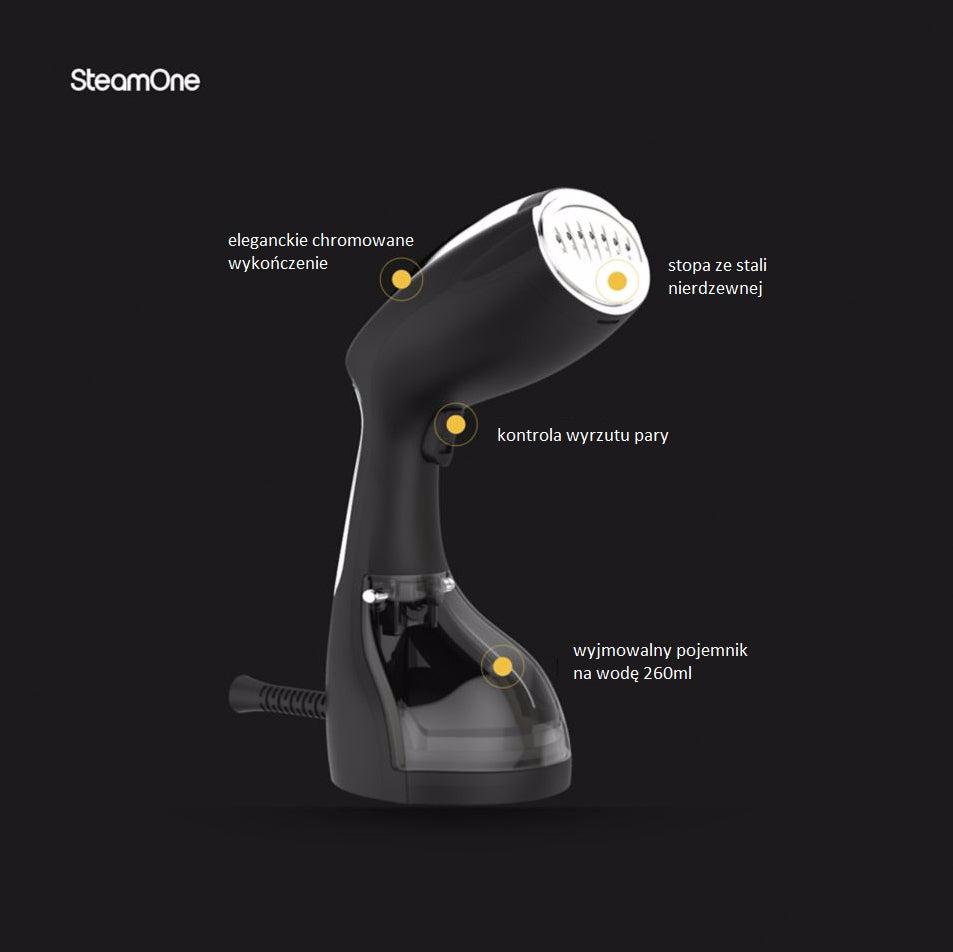 SteamOne S-Travel 1400W steamer, steamer for clothes travel steam iron Dominant color black