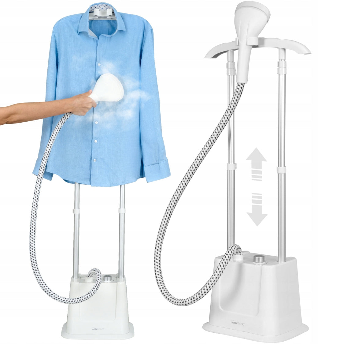 Steamer Clatronic Standing Clothes Steamer, Steam Presser 1600W Packaging status original