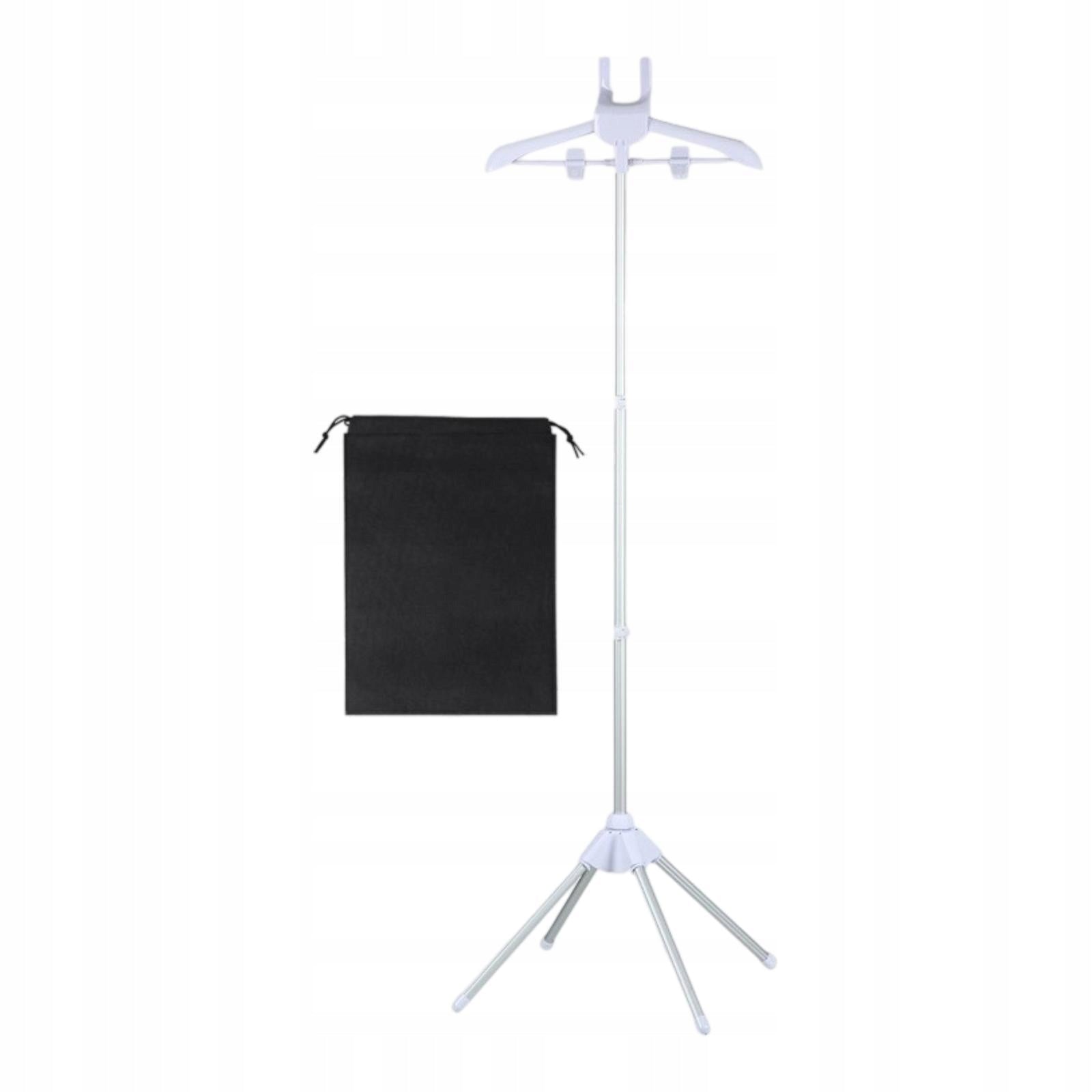 Steamer Hanger Stand Travel for Steaming Clothes Foldable Lightweight white