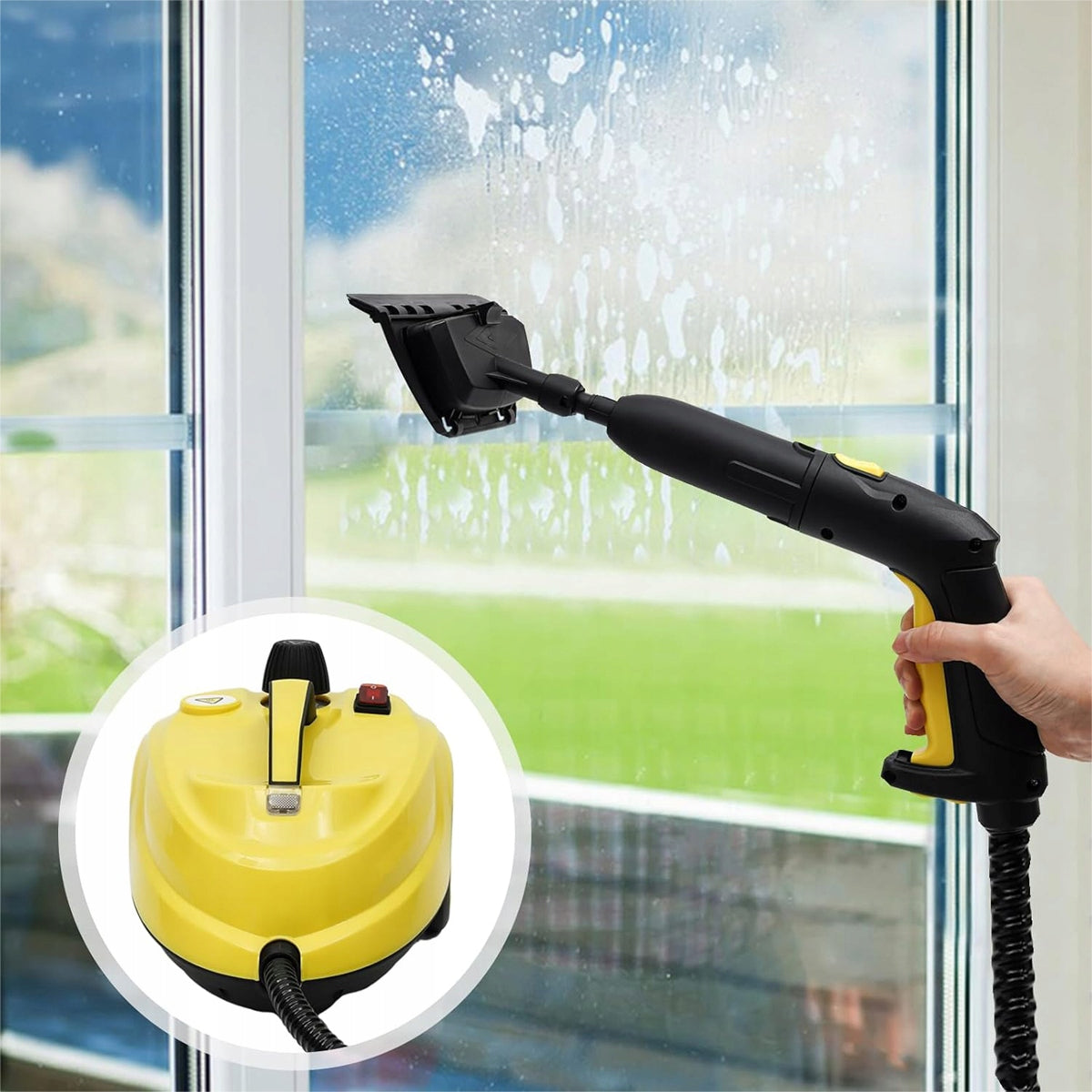 Steamer Steam Cleaner Steam Mop Pressure Cleaner SET XXL Capacity 1.8 l