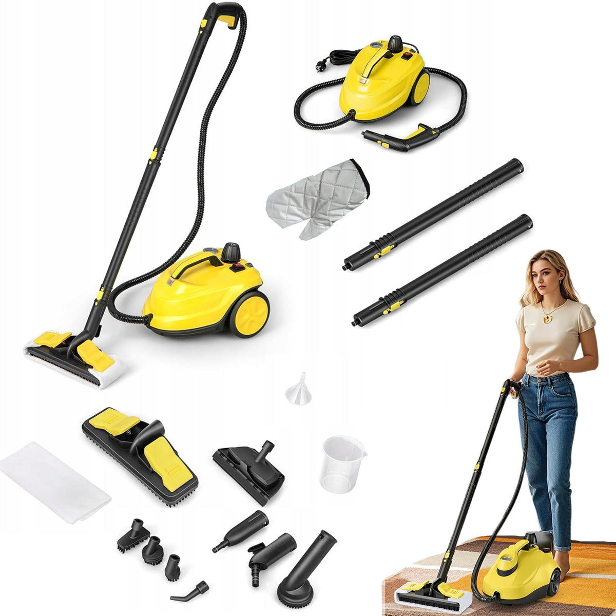 Steamer Steam Cleaner Steam Mop Pressure Cleaner SET XXL Packaging status original