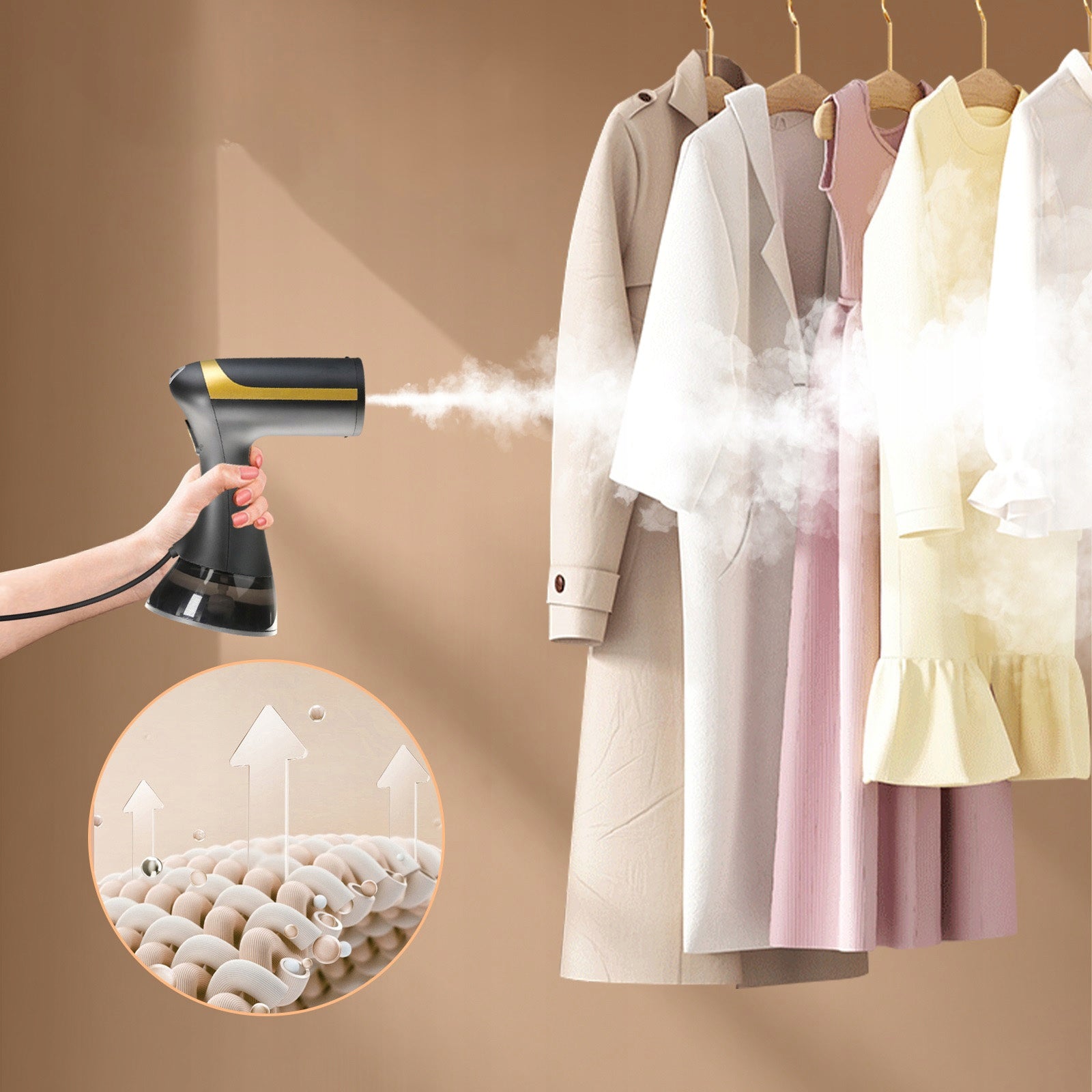 Steamer for clothes Steam iron 350ml 1500W + brush cap Model GS-02