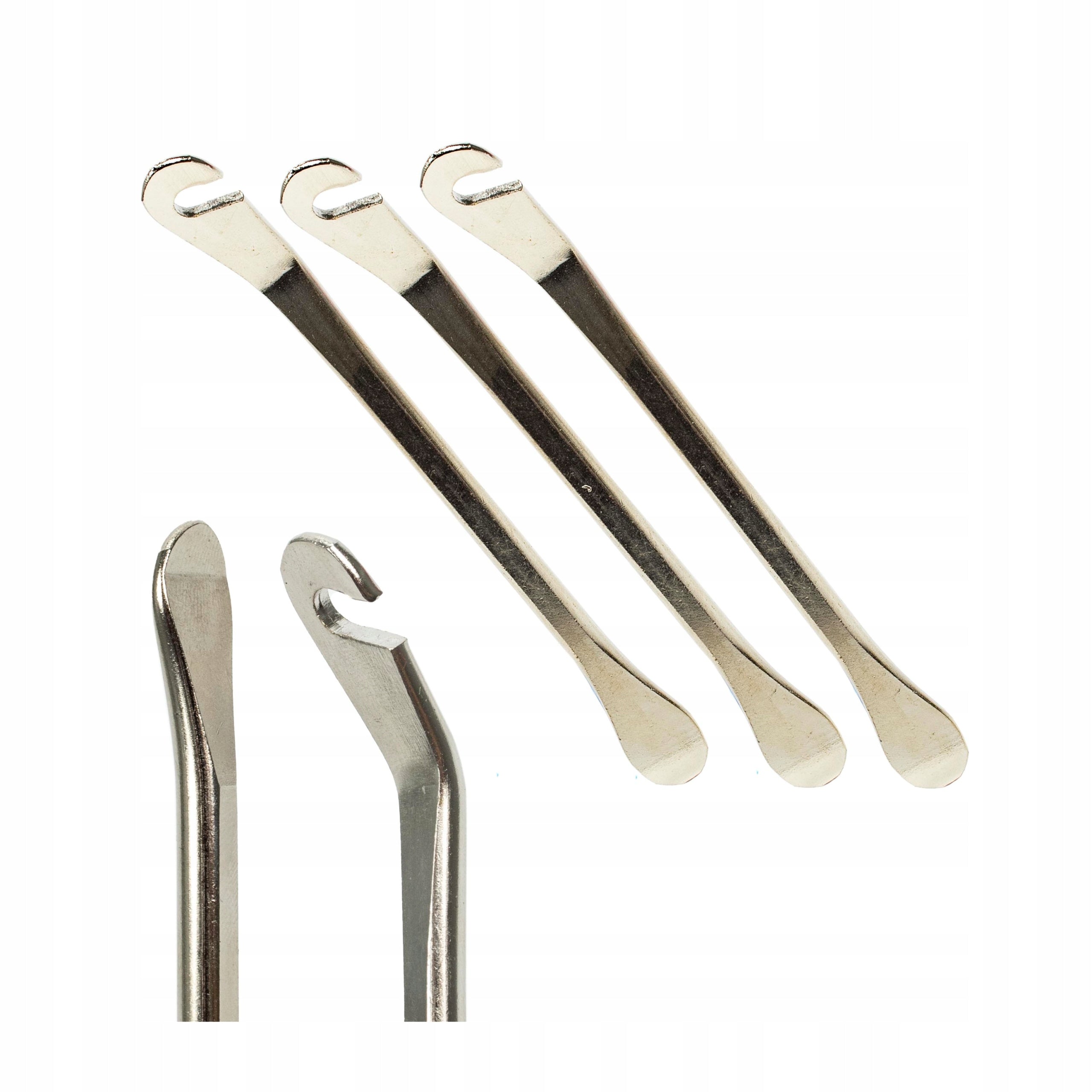Steel Bicycle Tire Removal Spoons with Hook, 3 Pieces