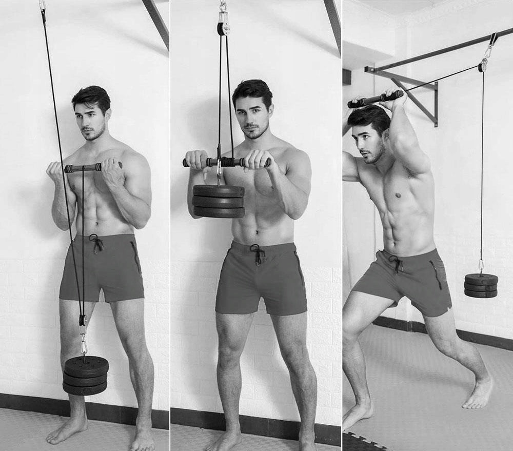 Steel Coated Rope 2,5m, Adjustable, For Gym Exercise Lift Installation method for wall/ceiling