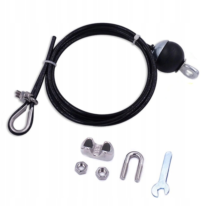 Steel Coated Rope 2,5m, Adjustable, For Gym Exercise Lift