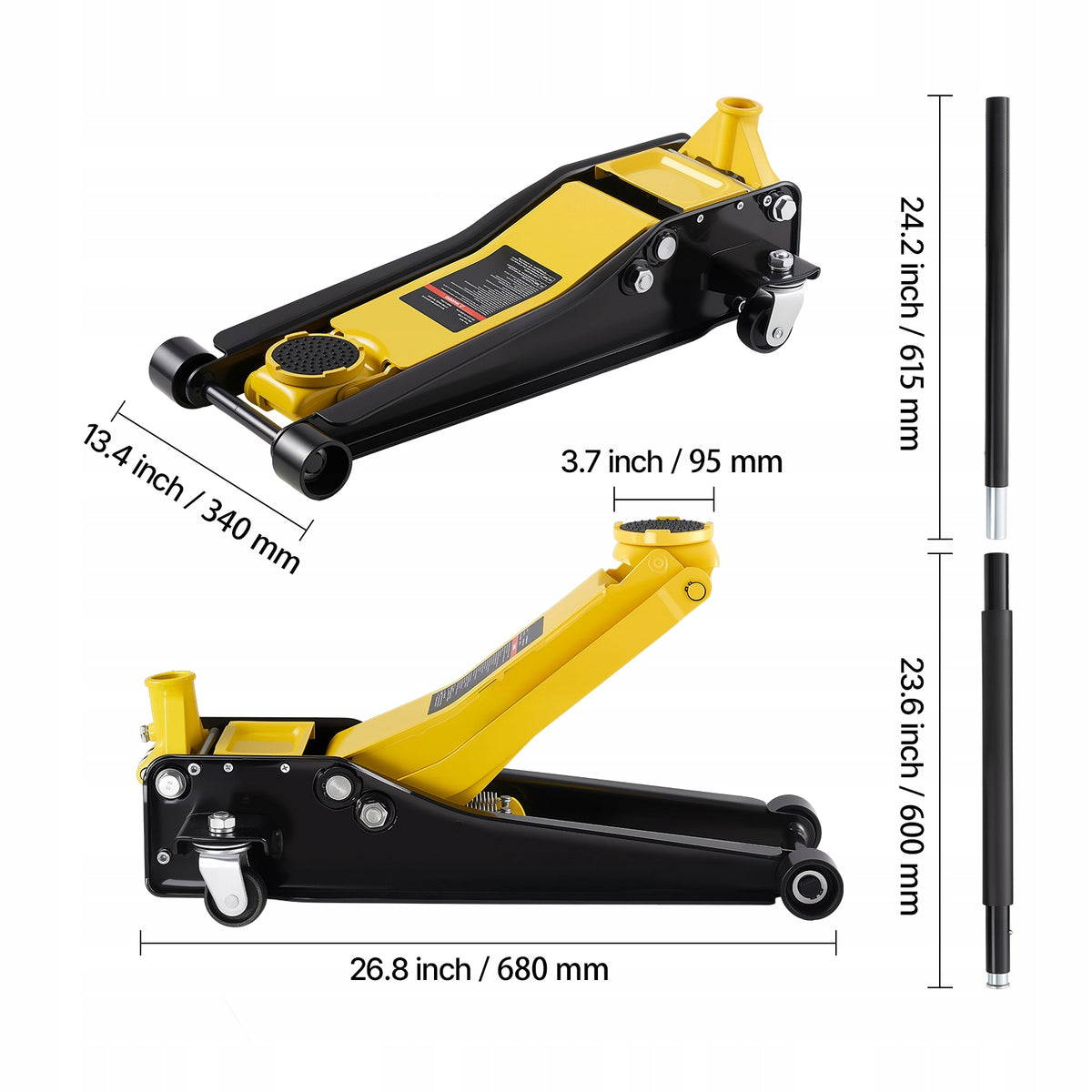 Steel Hydraulic Lift Load Capacity 3T 7,5–50CM With Double Piston Pump Manufacturer code ZJDBQJDTZ3TSUYK