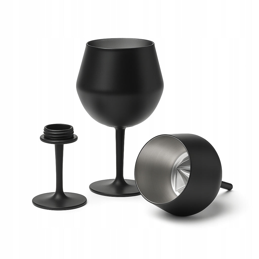 Steel Mug Folding Tourist Glass on Leg 380ml 2in1 for Gift