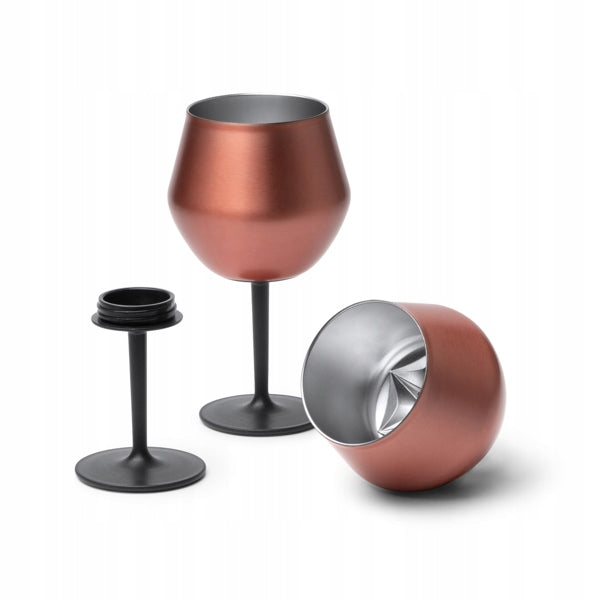 Steel Mug Folding Tourist Glass on Leg 380ml 3in1 for Gift