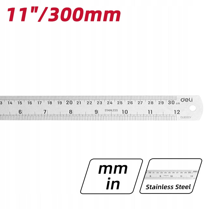 Steel Ruler 300 mm Deli EDL8030Y