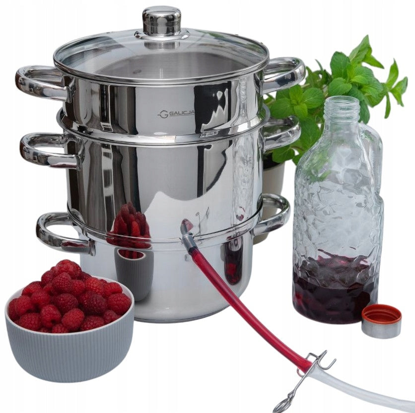 Steel Steam Juicer 8L STEAM POT FOR JUICES Fruit INDUCTION Gas NDZ