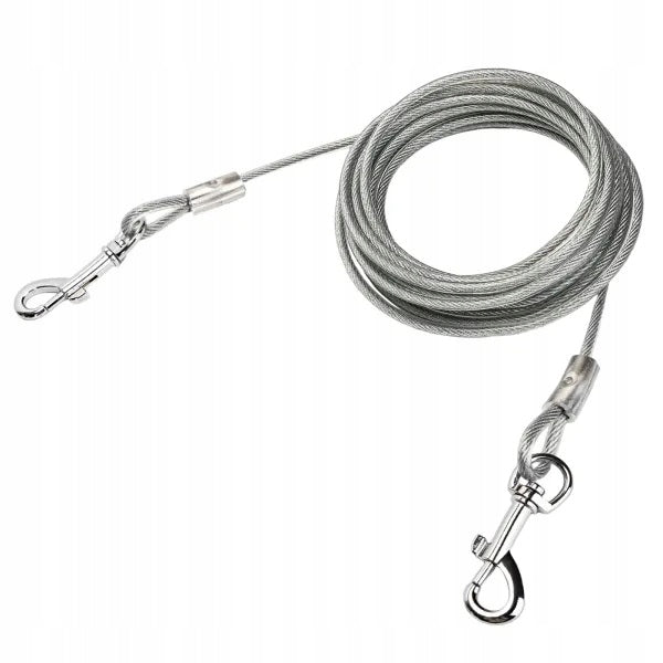 Steel Training Rope for Dog 3m Training Lanyard 2 Carabiners Packaging status original