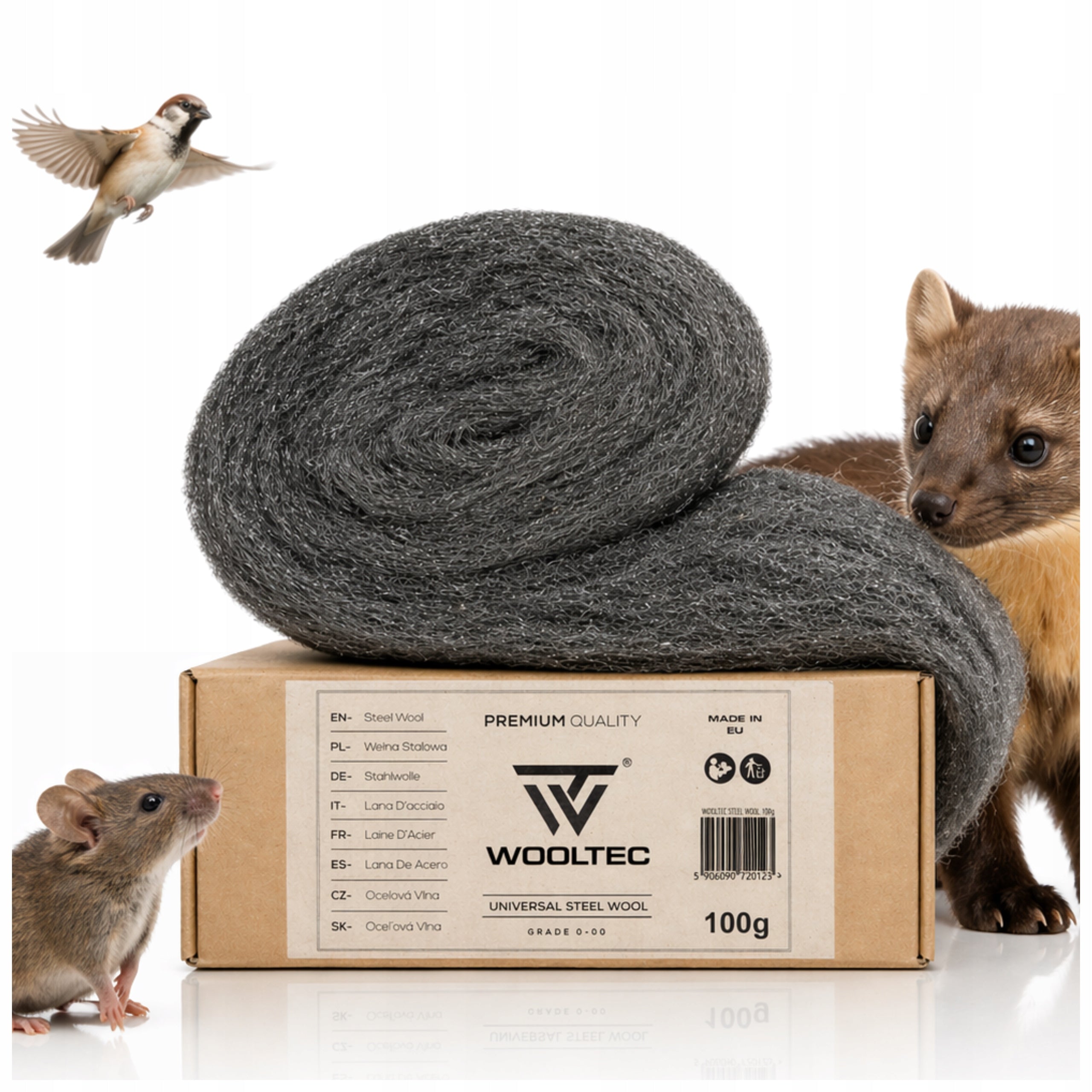 Steel Wool 100g 0-00 Effective Protection Against Rodents Mice and Kunami