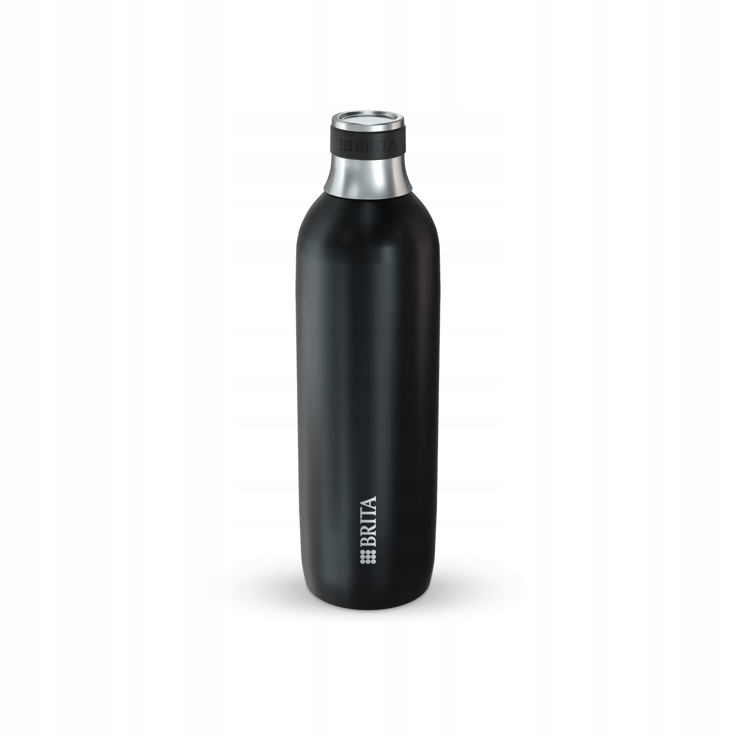 Steel black insulated thermal bottle 1l for saturator BRITA sodaTRIO Packaging status original