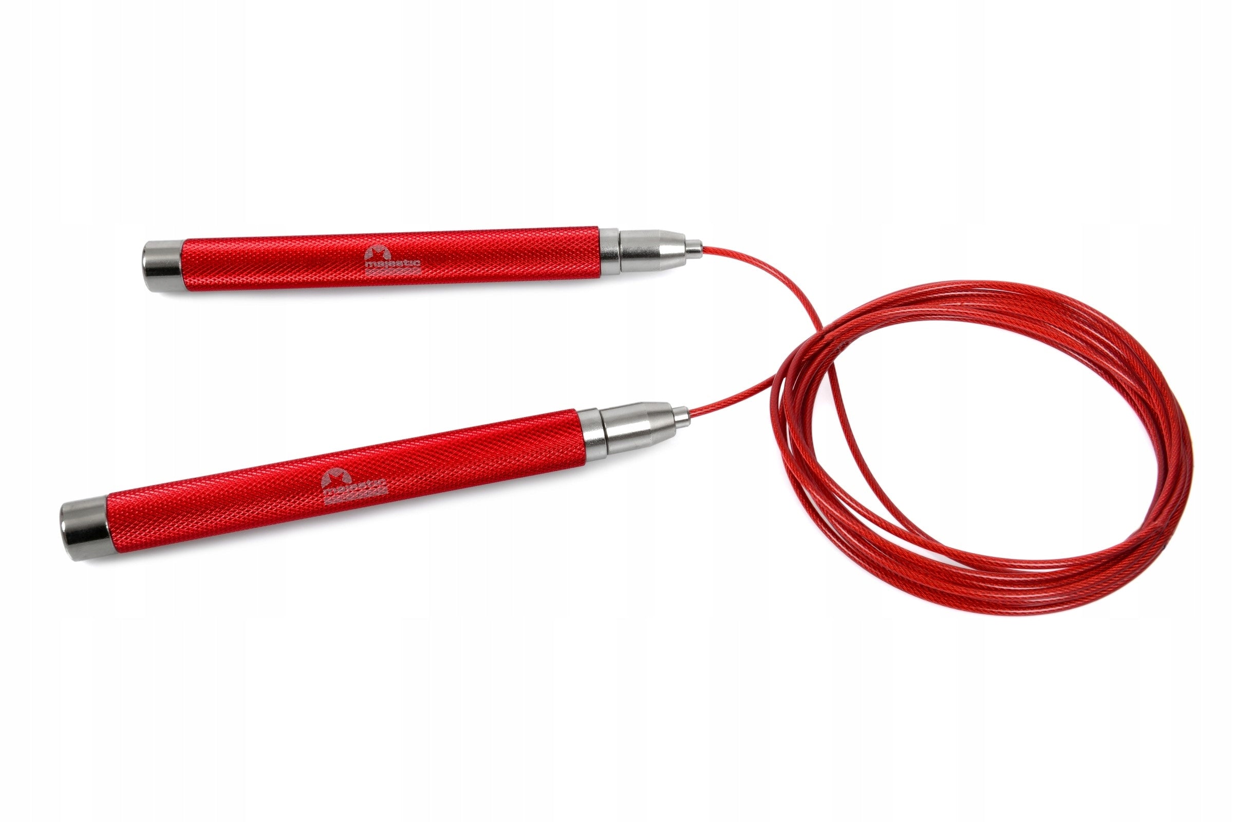 Steel jump rope with adjustable Majestic Sport Color red