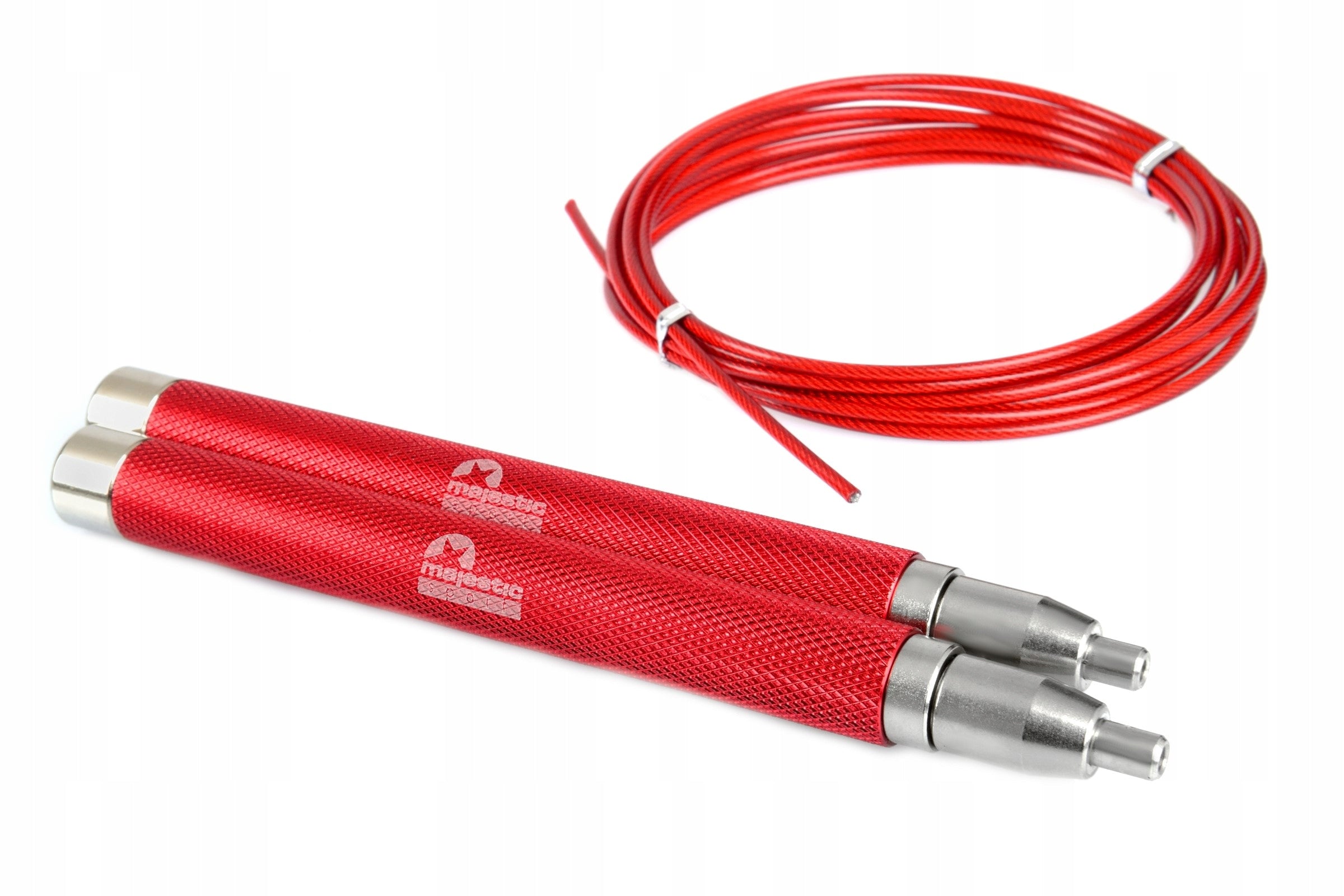 Steel jump rope with adjustable Majestic Sport Handle material aluminum