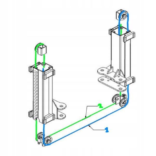 Steel rope for two-column lift Nortec PD 4000 N Manufacturer code P-LINA-0019