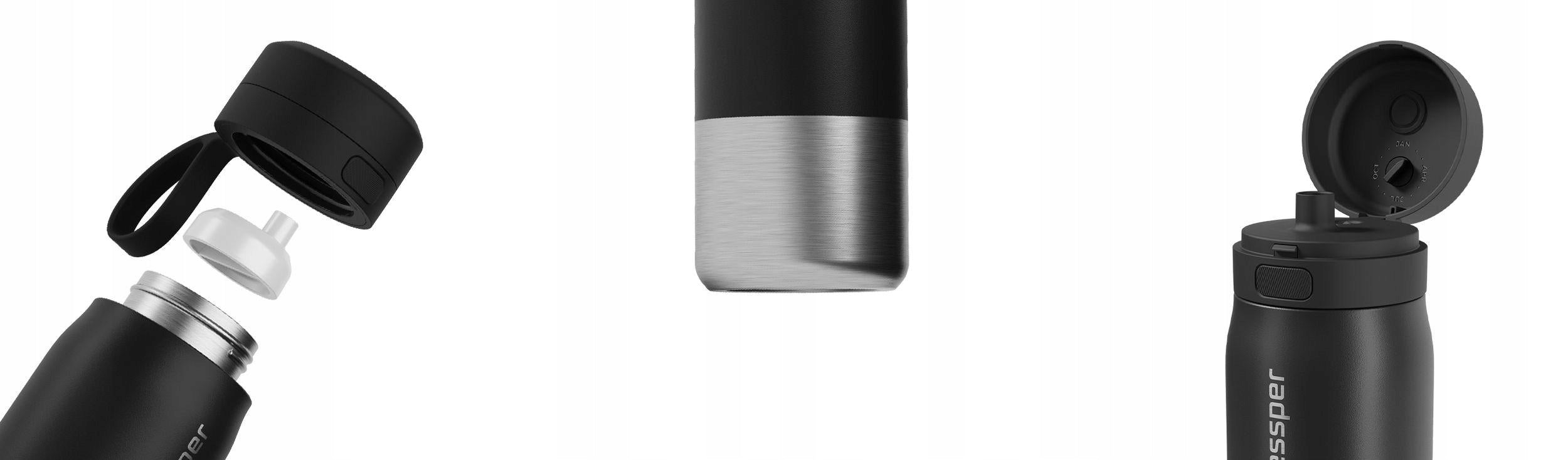 Steel water bottle Wessper B2 filter water bottle 1L +5x filter Packaging status original