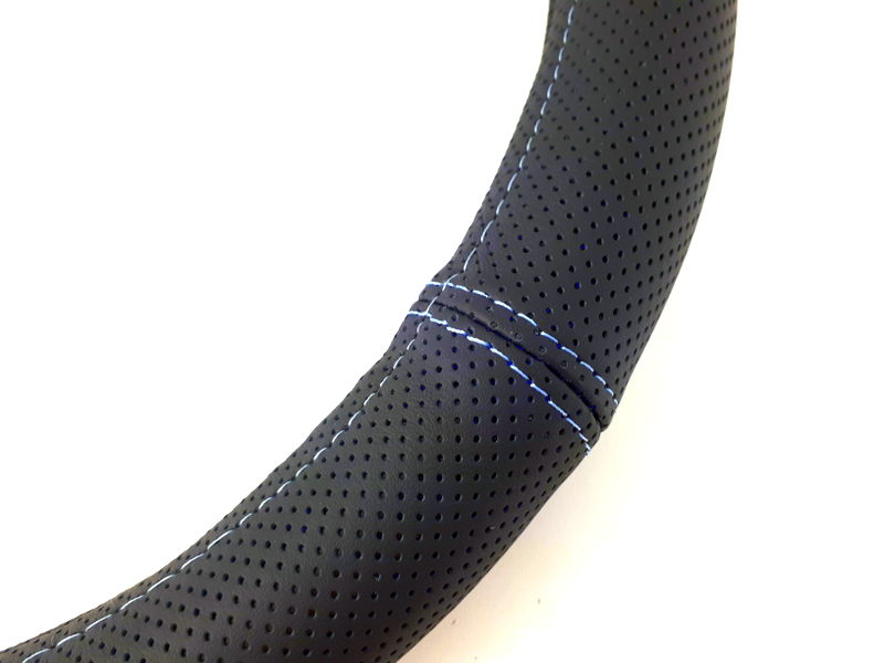 Steering Wheel Cover Leather Overlay NATURAL LEATHER PERFORATED Manufacturer E-Tomalak