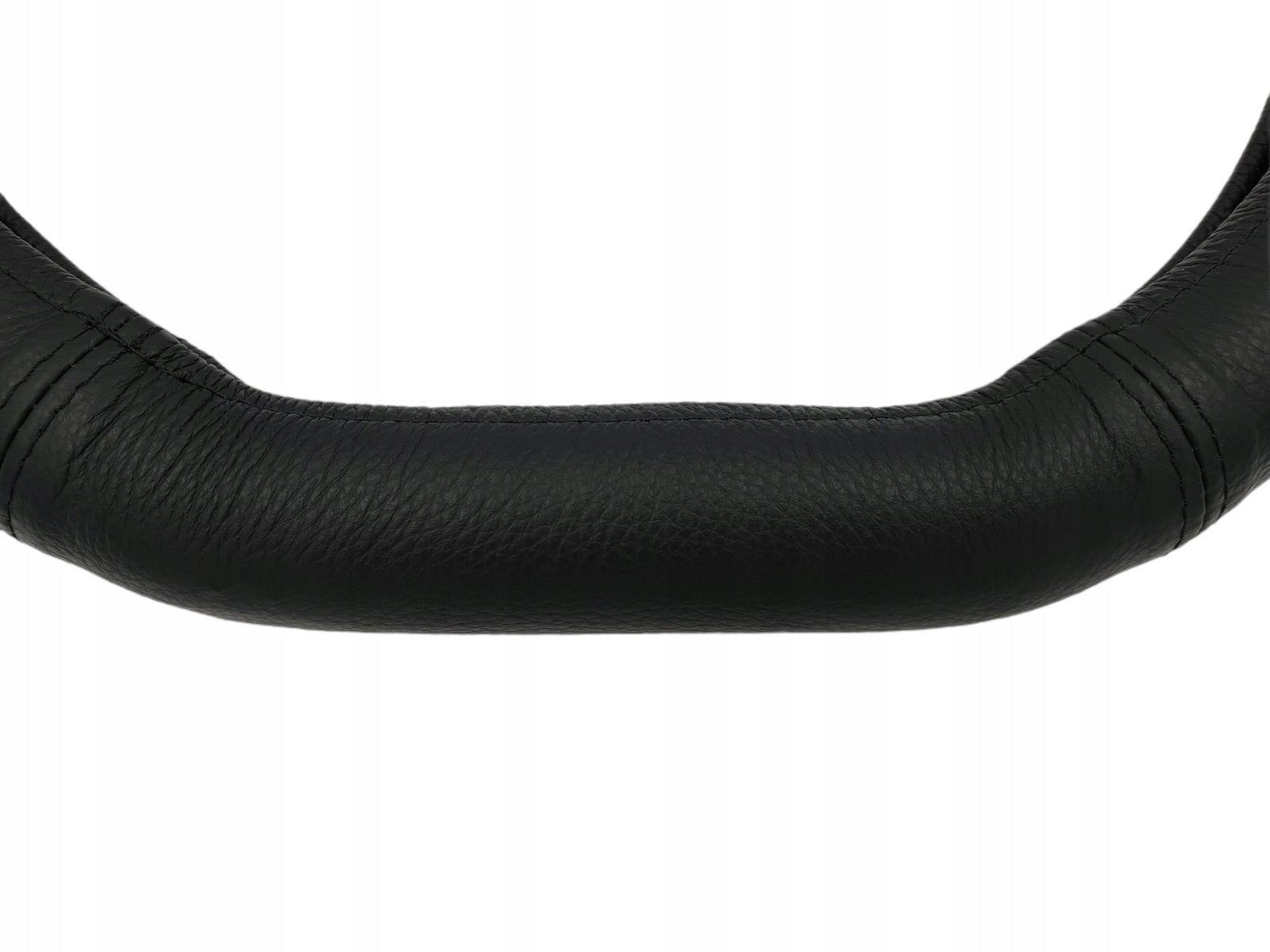 Steering Wheel Cover NATURAL LEATHER WITH STRAIGHT FLAT BEVELED BOTTOM