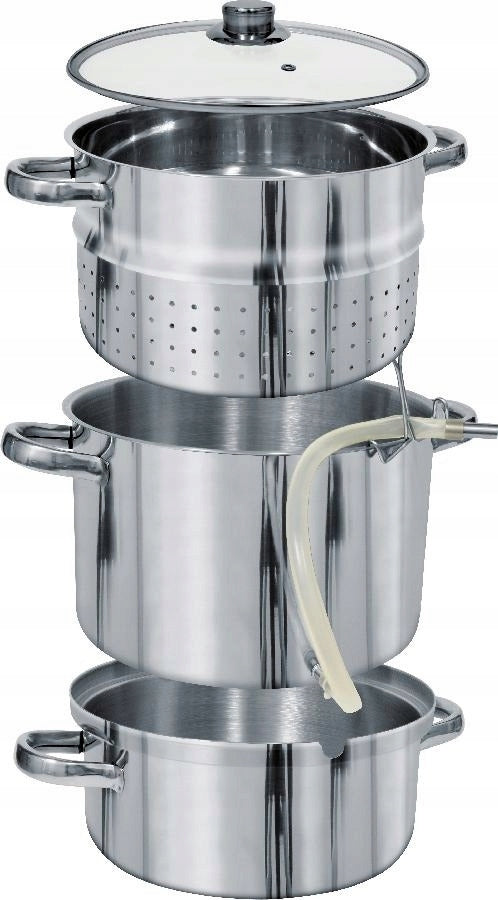 SteinHoff juicer 5 l silver, high quality, stainless steel steamer