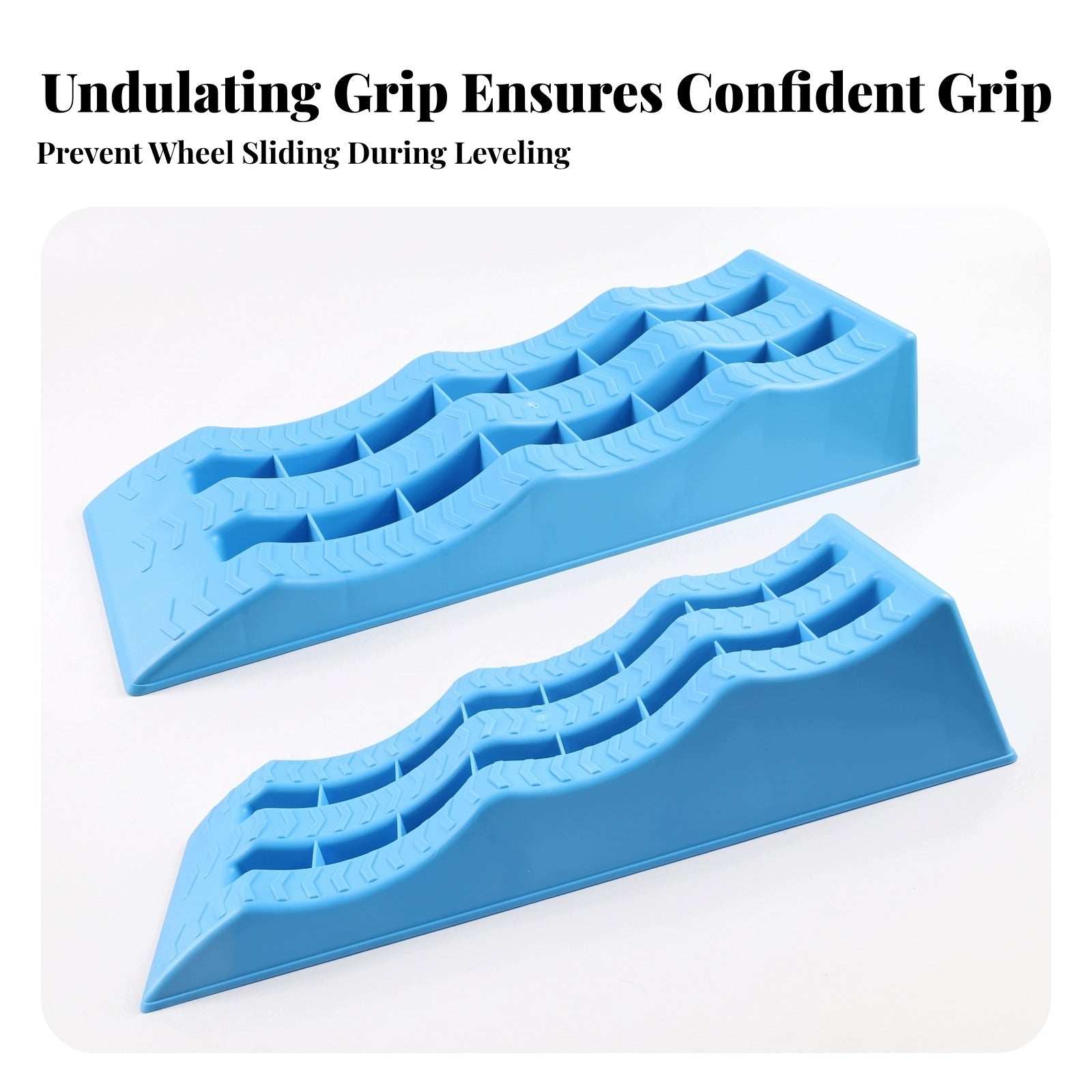 Stepped Tire Ramp Chocks Three-Step Wedge Wheel Chocks Anti-Slip Brand no brand