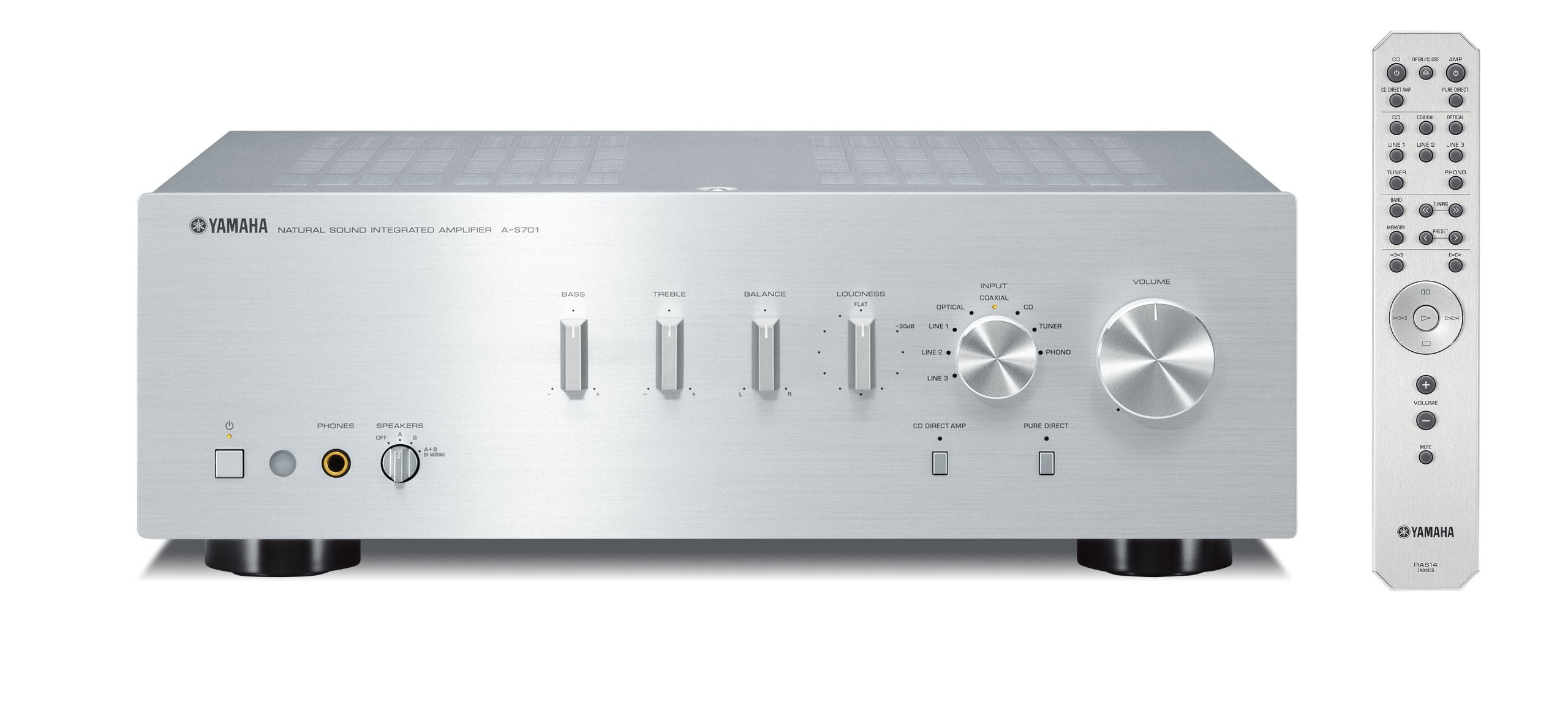 Stereo Amplifier Yamaha A-S701 Stereo Silver, 2x130W, DAC, Remote Control
