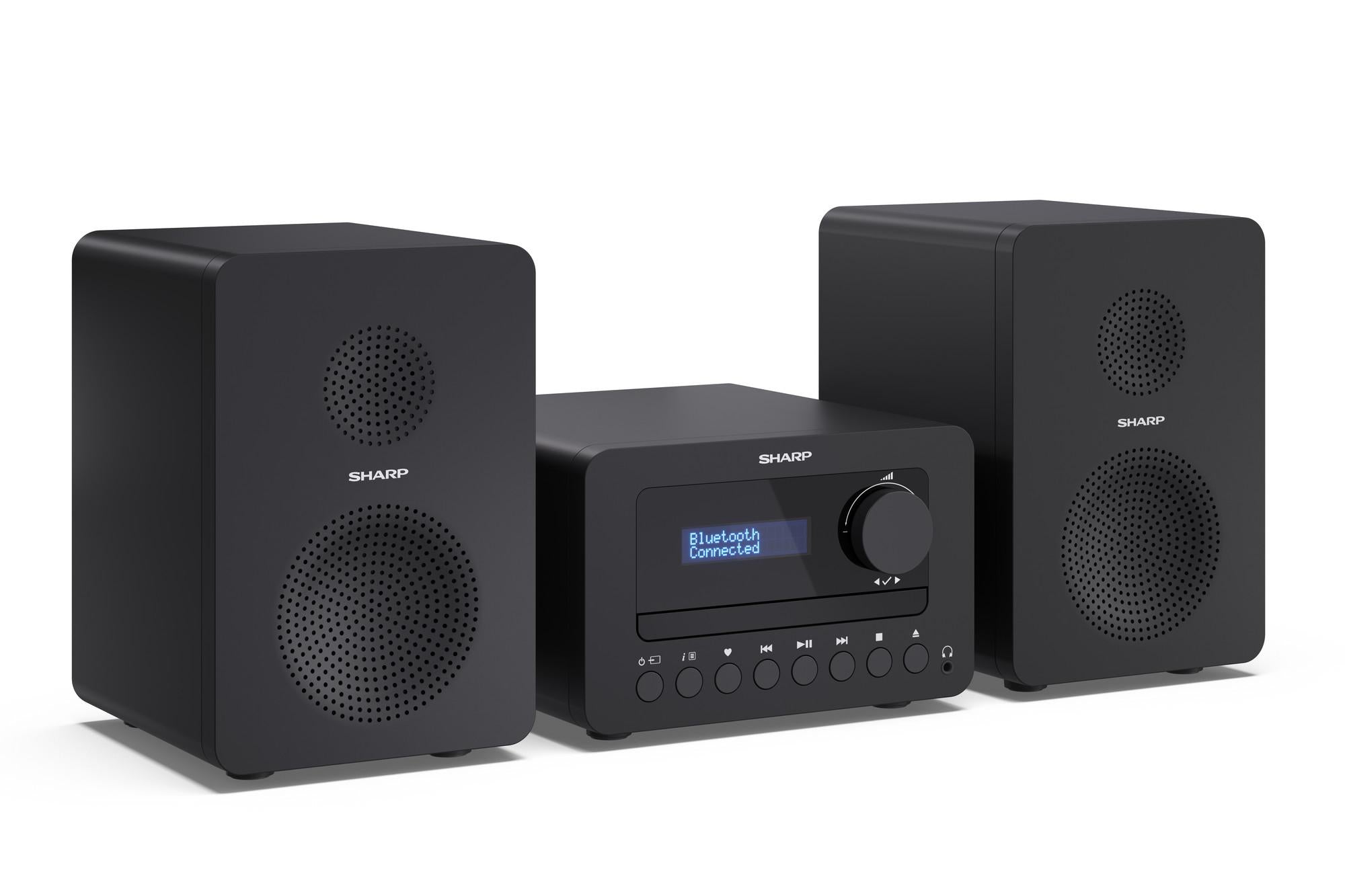 Stereo Tower Sharp XL-B520 Black Bluetooth AUX DAB+ FM USB CD 2x10 W
